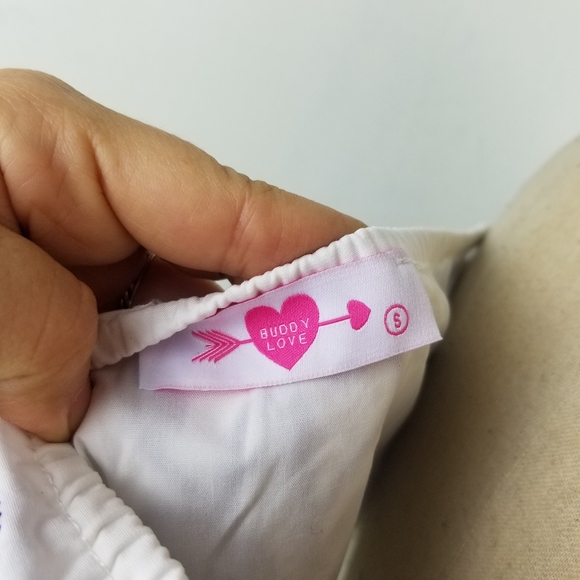 Buddy Love White Embroidered Off Shoulder Blouse - Picture 6 of 7